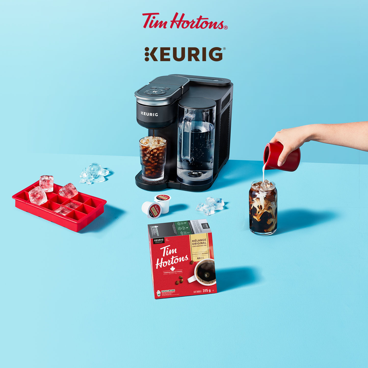 Tim Hortons® ; Keurig® | Frais à votre goût | MAGASINER MAINTENANT | Rafraîchis‑vous avec la cafetière K‑Brew+ChillMC