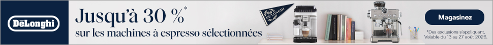 Advertisement. DeLonghi Jusqu'à 30 % sur les machines à espresso sélectionnéesMagasinez.Des exclusions s'appliquent.Valide 13 au 27 aug