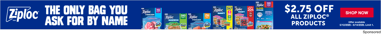 The only bag you ask for by name. Ziploc. Shop now. 