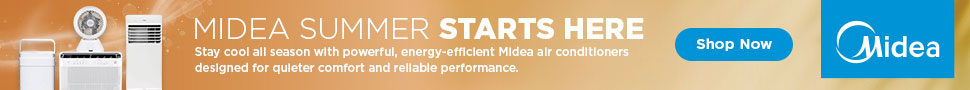 Advertisement. MIDEA SUMMER STARTS HERE Stay cool all season with powerful, energy-efficient, comfort Midea air conditioners. Shop Now