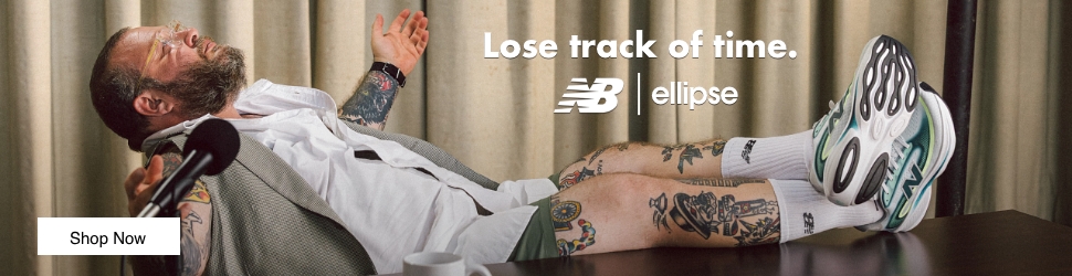 Advertisement. Lose track of time. NB. Ellipse. Shop now. 
