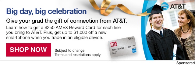 AT&T. Big day, big celebration. Give your grad the gift of connection from AT&T. Shop now.