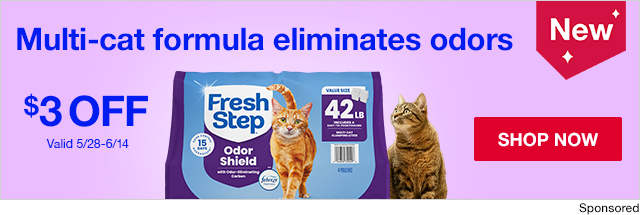 Multi-cat formula eliminates odors. Shop Now. 