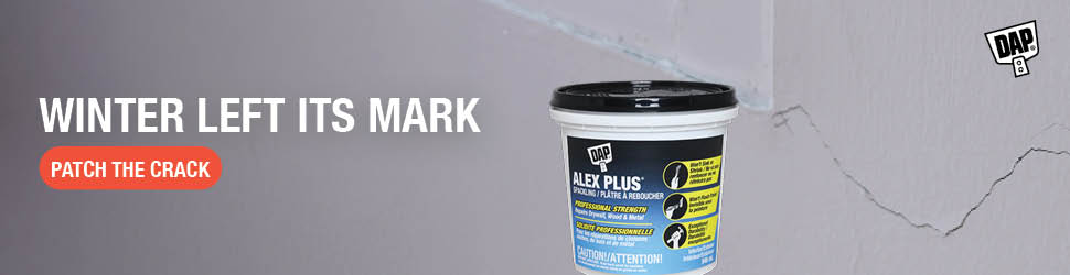 Advertisement. Winter left its mark. Patch the crack. 