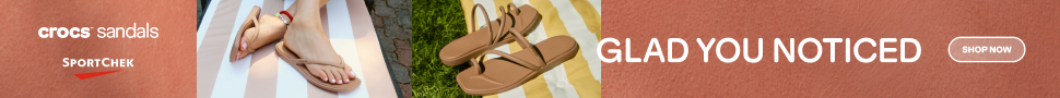 Advertisement. Crocs Sandals. Glad you noticed. Sport Chek. Shop Now.