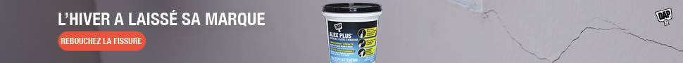 Advertisement. L'hiver a laisse sa marque. Rebouchez la fissure. 