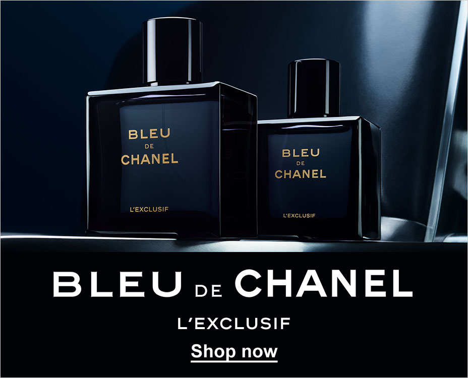 BLEU DE CHANEL. L'EXCLUSIF. SHOP NOW.