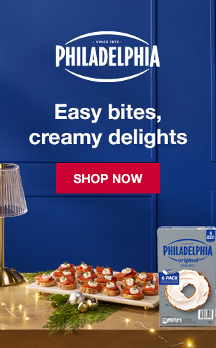 Philadelphia cream cheese. Easy bites, creamy delights