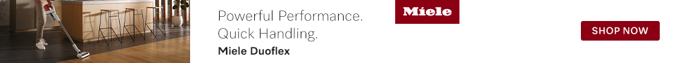 Advertisement. Powerful performance. quick handling. miele duoflex. miele. shop now. 