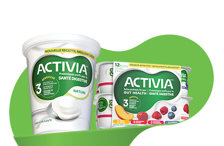 Activia, Nouvelle recette. Meilleur goût.*