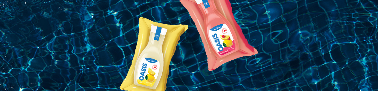 OASIS. New Lemonade with 25% less sugar