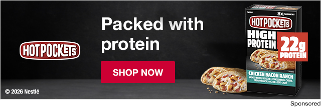 Hot pockets. Packed with protein.