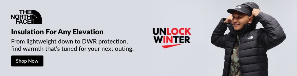 Advertisement. The North Face, Insulation For Any Elevation, Shop Now, Unlock Winter