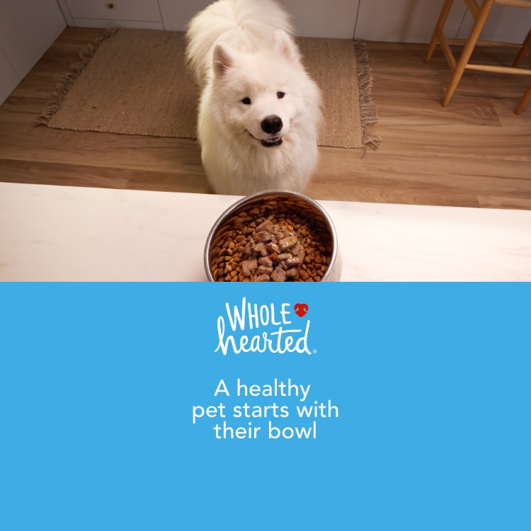 WholeHearted. A healthy pet starts with their bowl. 