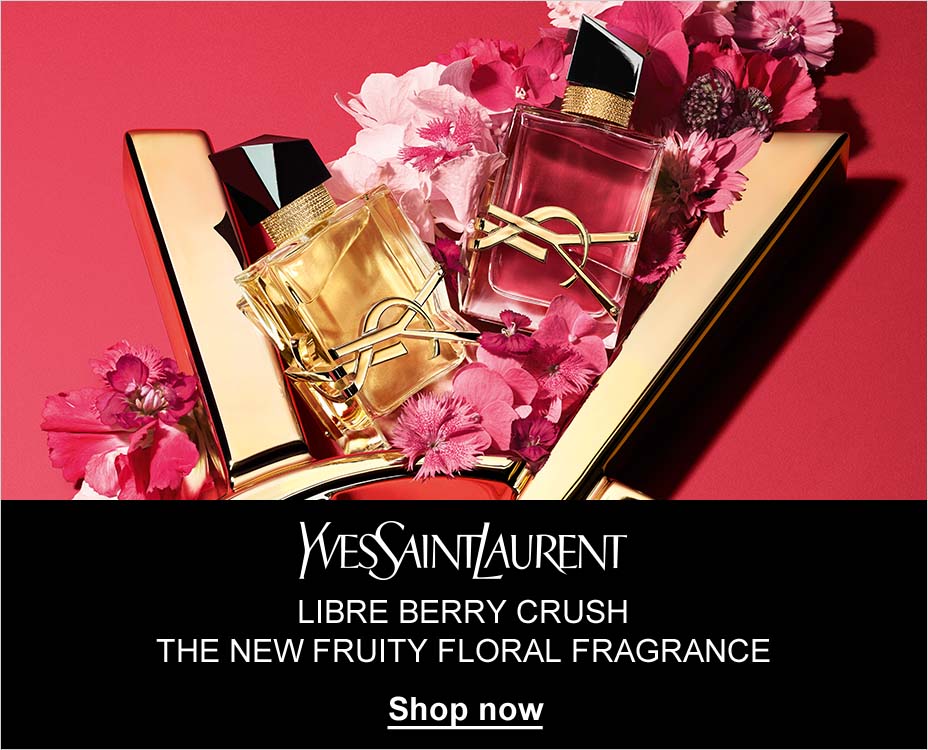YVES SAINT LAURENT. LIBRE BERRY CRUSH. THE NEW FRUITY FLORAL FRAGRANCE. SHOP NOW.