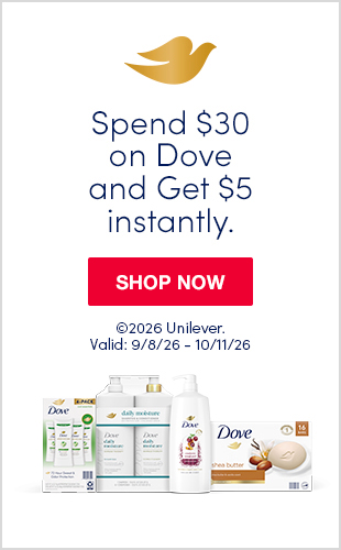 Spend $30 on Dove and Get $5 instantly. Shop now. 