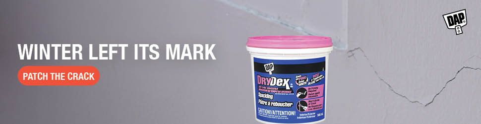 Advertisement. Winter left its mark. Patch the crack.
