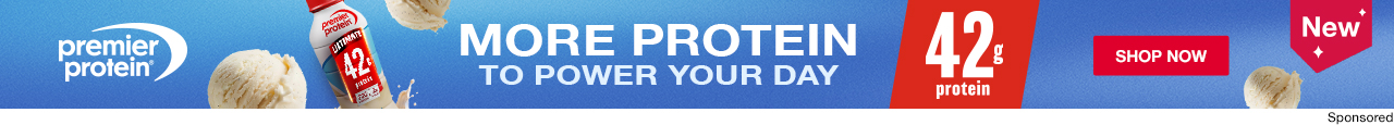 premier protein. More protein to power your day. 42g protein. New. Shop now.