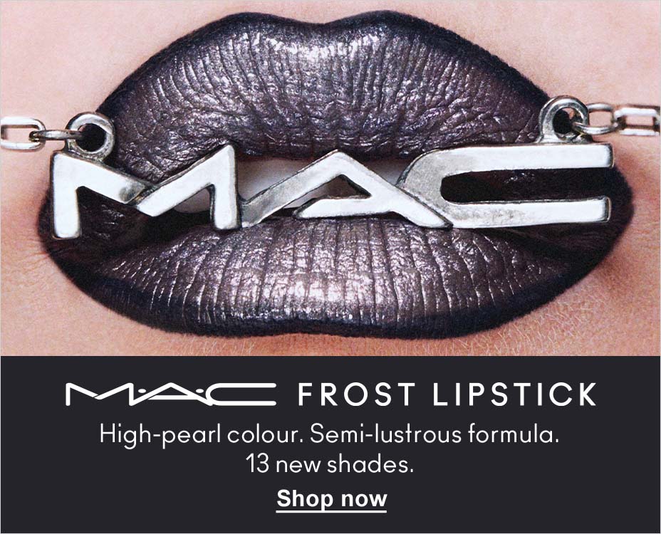 MAC. FROST LIPSTICK. HGH-PEAR COLOUR. SEMI-LUSTROUS FORMULA. 13 NEW SHADES. SHOP NOW.