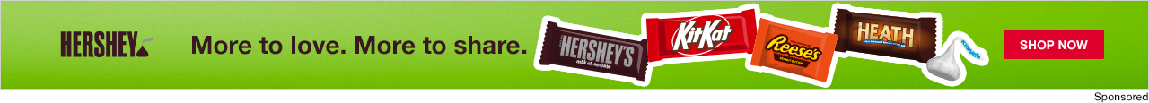 More to love. More to share. Hershey's. Shop now. 