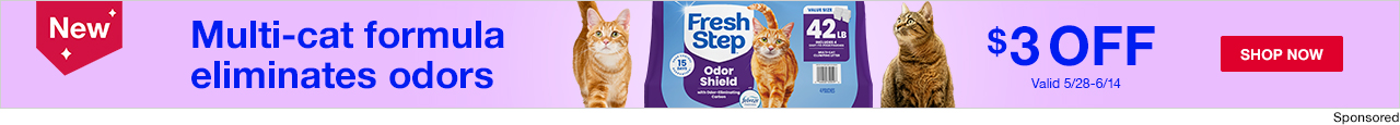 Multi-cat formula eliminates odors. Shop Now. 