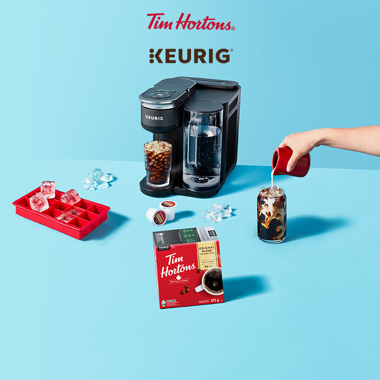 Tim Hortons Keurig® | However you chill | SHOP NOW | Do it with the K‑Brew+Chill™ Coffee Maker and Tims® Original Blend