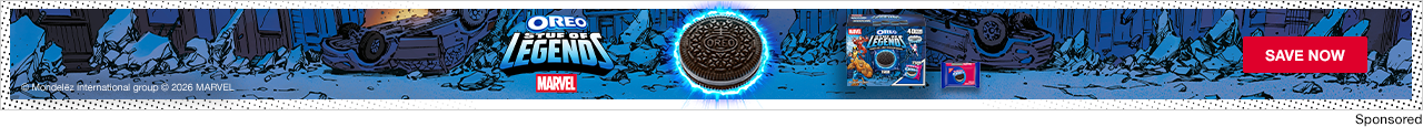 OREO. Stuf of Legends. Save now. 