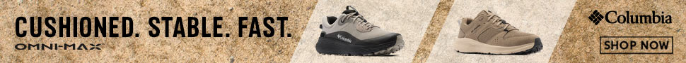 Advertisement. Columbia. Omni-Max. Cushioned. Stable. Fast. Shop now.