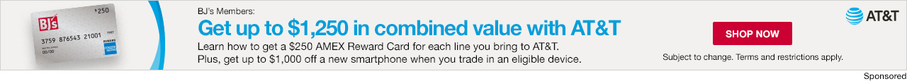 Get up to $1,250 in combined value with AT&T*
