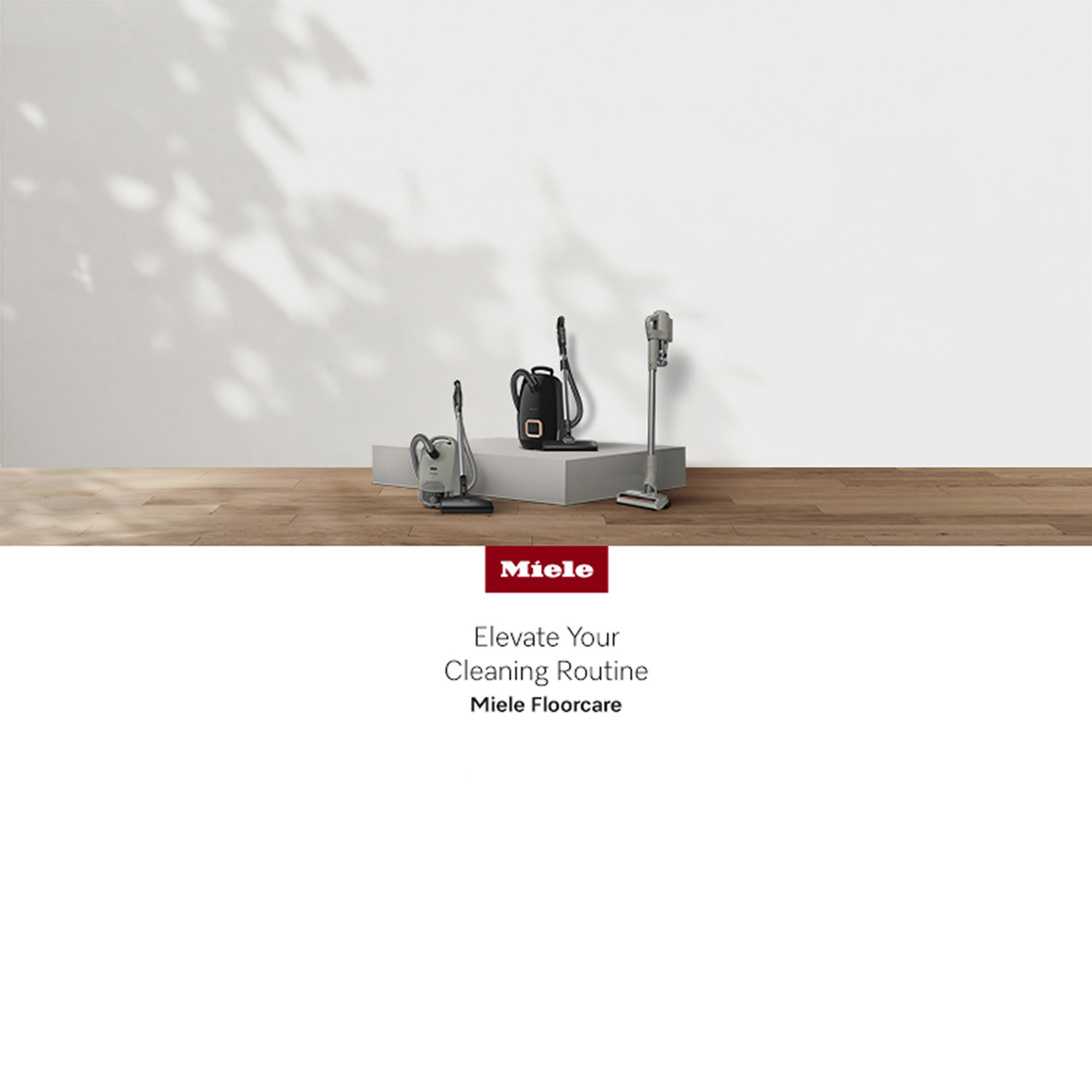 Miele. Elevate Your Cleaning Routine. Miele Floorcare. Shop Now.