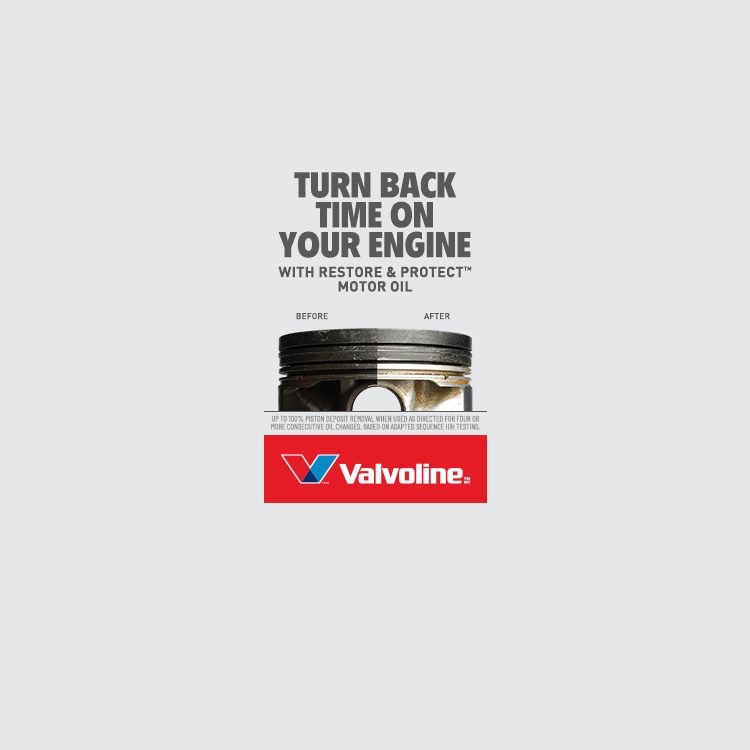 TURN BACK TIME ON YOUR ENGINE  | WITH RESTORE & PROTECT™ MOTOR OIL.BEFORE  | AFTER.UP TO 100% PISTON DEPOSIT REMOVAL WHE