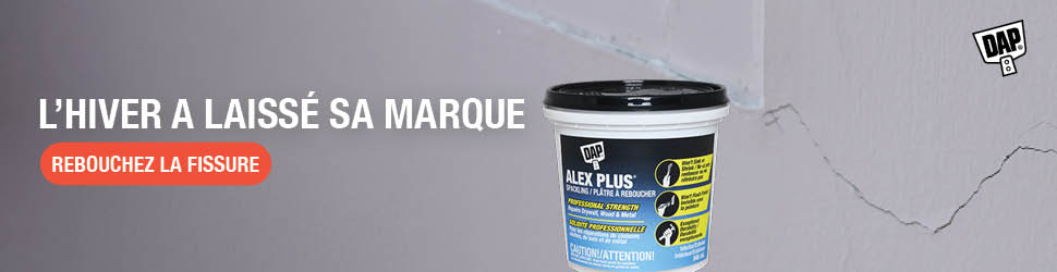 Advertisement. L'hiver a laisse sa marque. Rebouchez la fissure. 