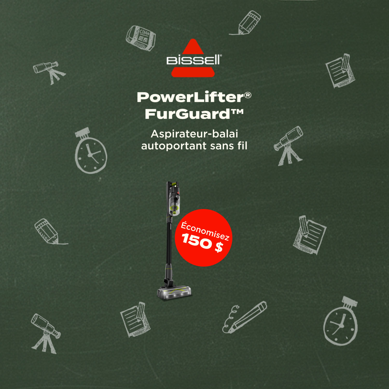 Bissell. PowerLifter® FurGuard™ aspirateur-balai autoportant sans fil. Économisez 150 $. Magasinez.
