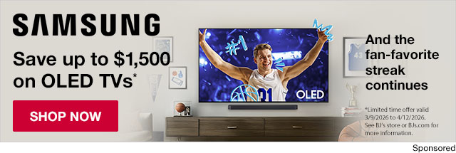 SAMSUNG Save up to $1,500 on OLED TV's*