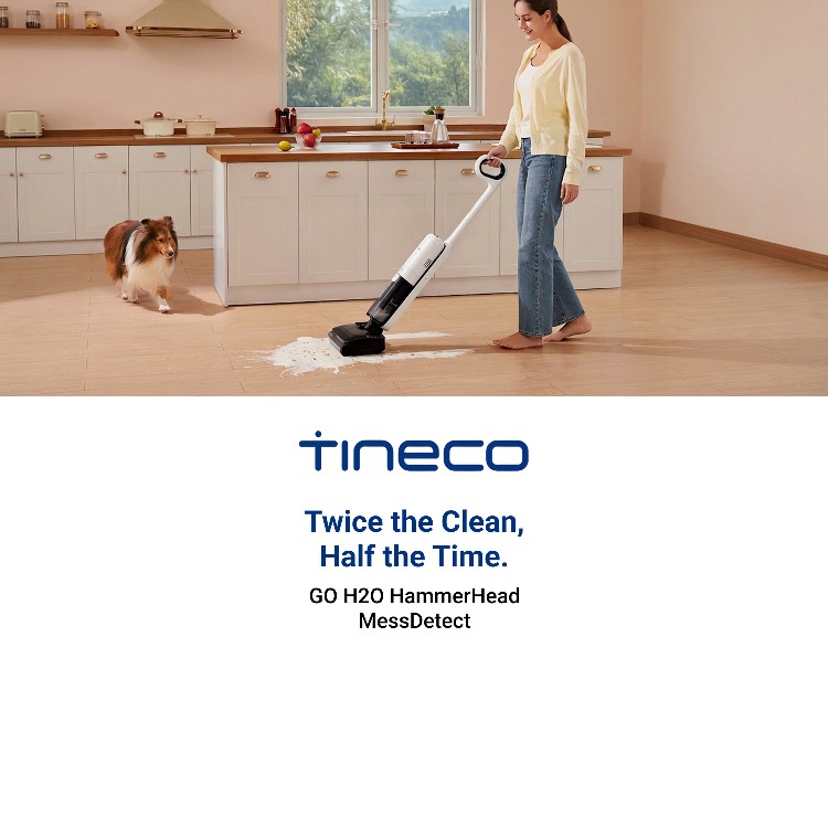 Tineco. Twice the Clean, Half the Time. GO H20 HammerHead MessDetect. Shop Now.