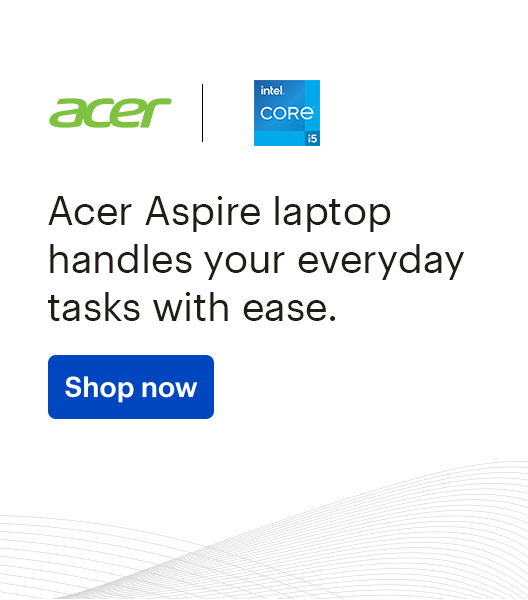 Acer, intel. CORE i5. Acer Aspire laptop handles your everyday tasks with ease. Shop now 