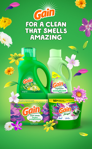 Gain, FOR A CLEAN THAT SMELLS AMAZING. Shop Now