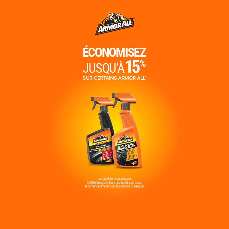 Armor All. Économisez jusqu’à 15 % sur certains produits Armor All. Acheter maintenant.