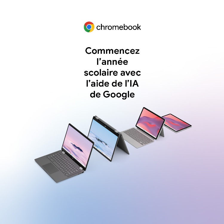 Chromebook. Commencez l’année scolaire avec l’aide de l’IA de Google. Magasinez.