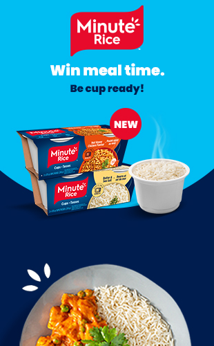 NEW Minute Rice, Win meal time. Be cup ready! Shop Now 