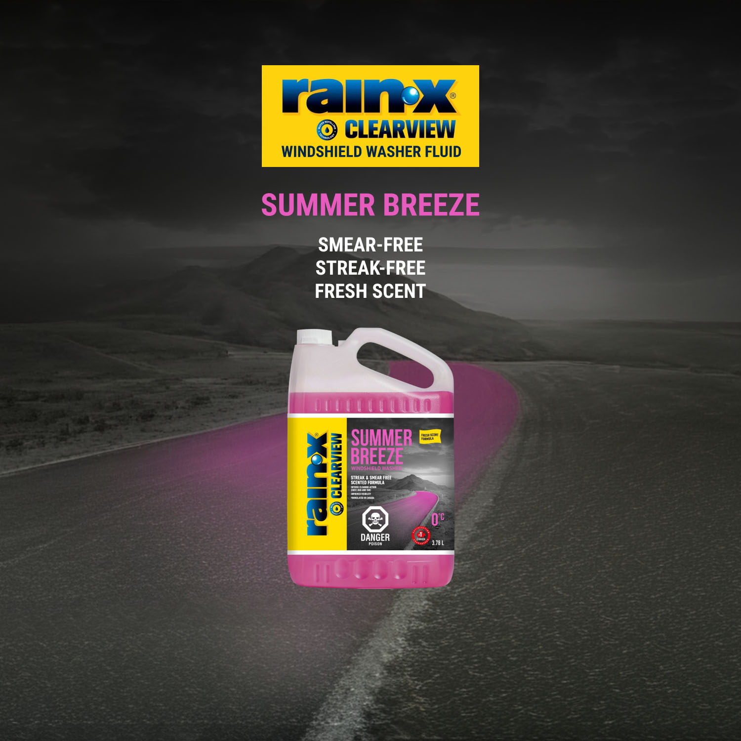 Rain‑X. ULTRACLAR LAVE‑GLACE. Summer Breeze windshield washer fluid. Smear free. Streak free. Fresh scent. Shop Now.