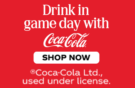Drink in game day with Coca-Cola . Coca-Cola Ltd., used under license.