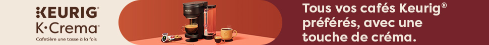 Advertisement. Keurig K-Crema. Tous vos cafes Keurig preferes, avec une touche de crema. 