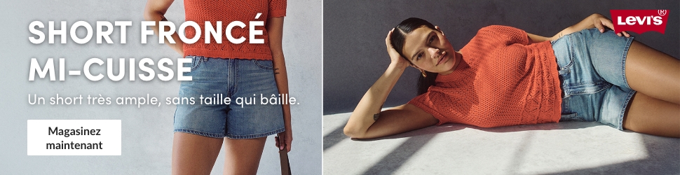 Advertisement. Levi's. SHORT FRONCÉ MI-CUISSE. Un short très ample, sans taille qui bâille. Magasinez maintenant.