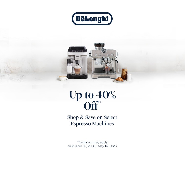 DeLonghi. Up to 40% off. Shop and save on select espresso machines. Shop Now. *Exclusions may apply. Valid April 23, 202