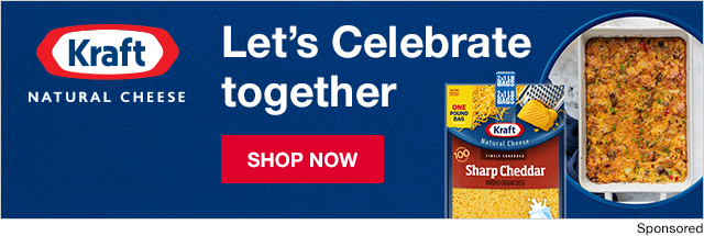 Kraft cheese. Let's celebrate together. Shop now.
