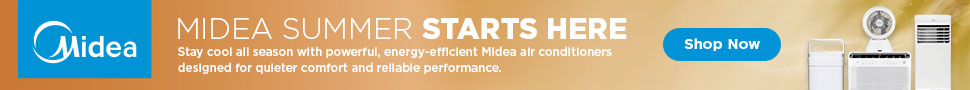 Advertisement. MIDEA SUMMER STARTS HERE Stay cool all season with powerful, energy-efficient, comfort Midea air conditioners. Shop Now