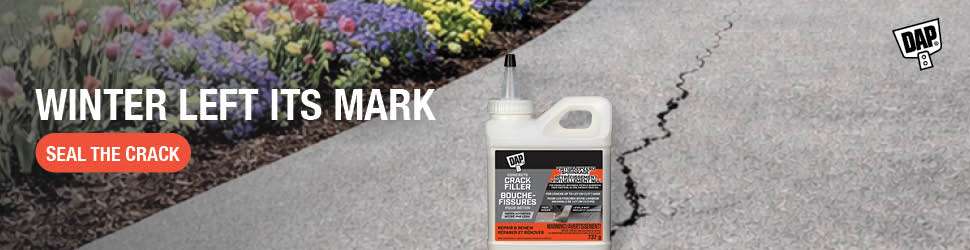 Advertisement. Winter left its mark. Seal the crack.
