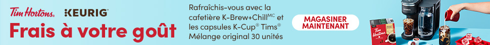 Advertisement. Tim Hortons Keurig® | Frais à votre goût | MAGASINER MAINTENANT | Rafraîchis‑vous avec la cafetière K‑Brew+ChillMC