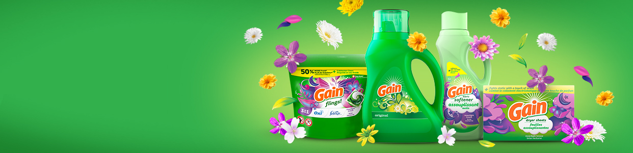 Gain, FOR A CLEAN THAT SMELLS AMAZING. Shop Now